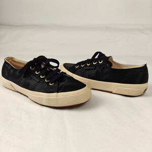 Superga X The Man Repeller Sneakers Size 7 Satin Black Classic Sneakers